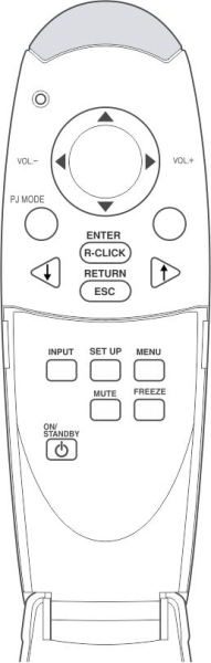 Replacement remote control for Fujitsu XP70DLP