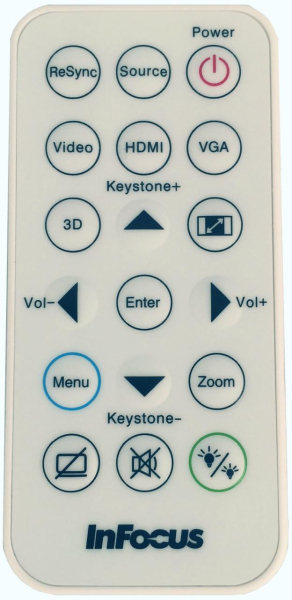 Replacement remote control for Infocus IN110XV