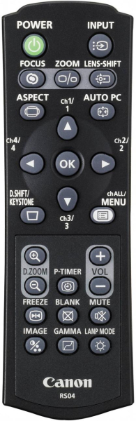 Replacement remote control for Canon REALiS WUX6000