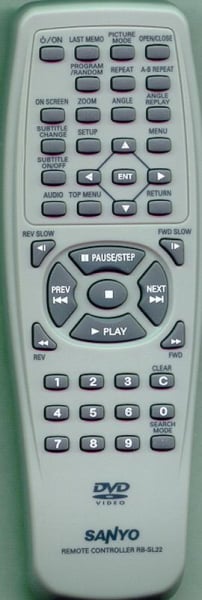 Replacement remote control for Sanyo SL20