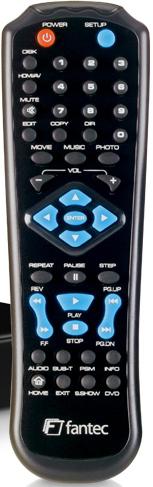 Replacement remote control for Fantec MMCH26US-MEDIA PLAYER