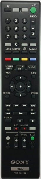 Replacement remote control for Sony SVR-HD900