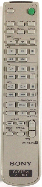 Replacement remote for Sony DHC-MD333 HCD-MD333