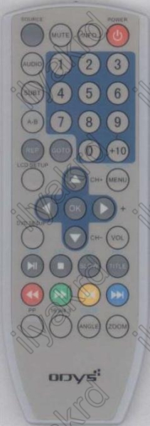 Replacement remote control for Odys SLIM TV68006