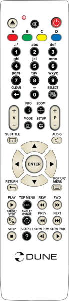 Replacement remote control for Dune HD BD PRIME