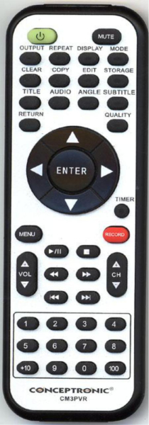 Replacement remote control for Conceptronic CM3PVR
