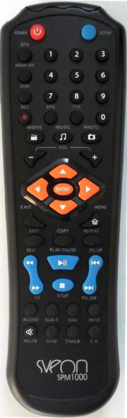 Replacement remote control for Sveon SPM1000
