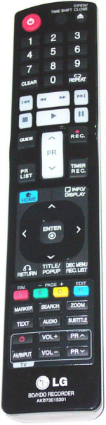 Replacement remote control for LG AKB73015301