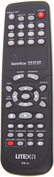 Replacement remote control for Lite-on RM53
