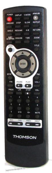 Replacement remote control for Thomson DVD120H