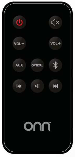 Replacement remote control for Onn ONA18SB001