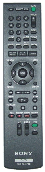 Erstatnings-fjernbetjening til  Sony RDR-HDC100