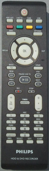 Erstatnings-fjernbetjening til  Philips DVD-R5570H
