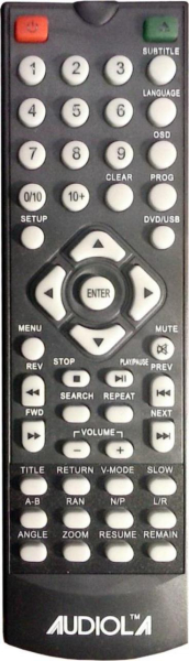 Replacement remote control for Takara KDV1000B-V2
