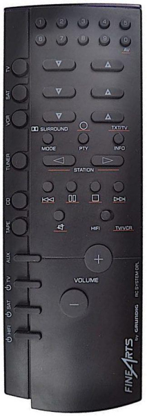 Replacement remote control for Grundig FINE ARTS R12