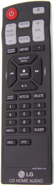 Replacement remote control for LG XA14