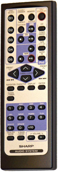 Replacement remote for Sharp CD-DK890N