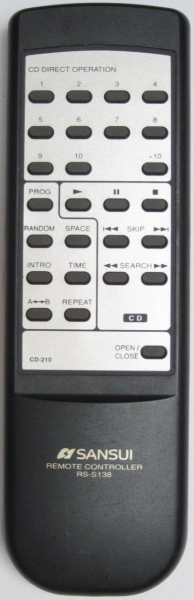 Replacement remote control for Sansui CD-210