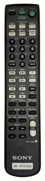 Replacement remote control for Sony RM-U305A(VIDEO3-TVSAT)