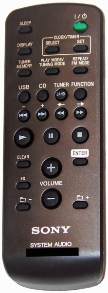 Replacement remote control for Sony MHC-EX600
