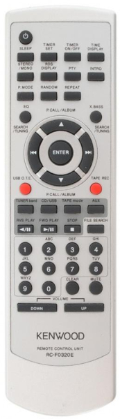 Replacement remote control for Kenwood RXD-M505USB