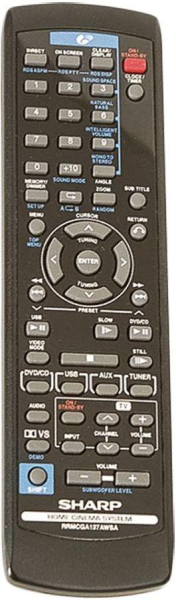 Replacement remote control for Sharp RRMCGA137AWSA