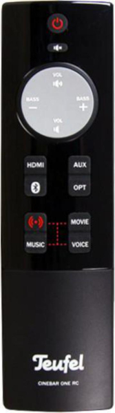 Replacement remote control for Teufel CINEBAR-ONE