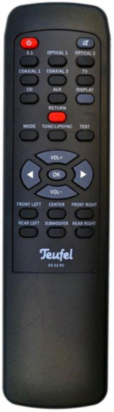 Replacement remote control for Teufel DS52RC