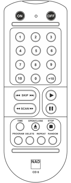 Replacement remote control for Nad C542