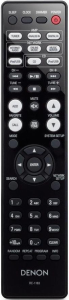 Replacement remote control for Denon DCD-F109