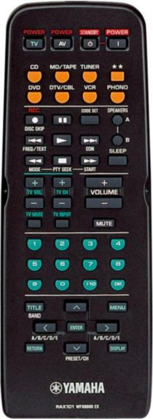 Replacement remote control for Yamaha RAX101