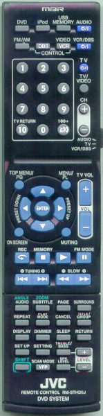 Replacement remote control for JVC RM-STHD5J