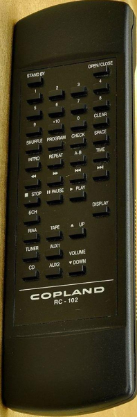 Replacement remote control for Copland CTA-305