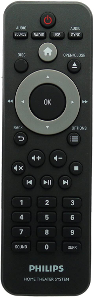 Replacement remote control for Philips HTD3510-12