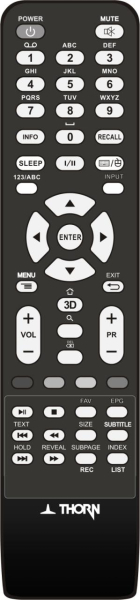 Replacement remote control for Thorn 50THLCHD1
