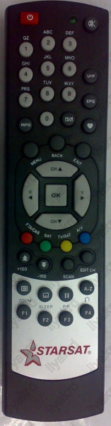 Replacement remote control for Star Sat SR-X5D