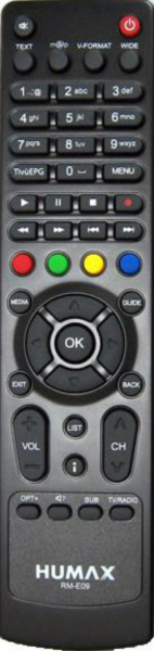 Replacement remote control for Humax HD-5400S