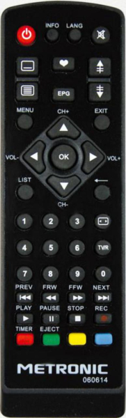 Replacement remote control for Metronic ZAPBOX HD-S1.1