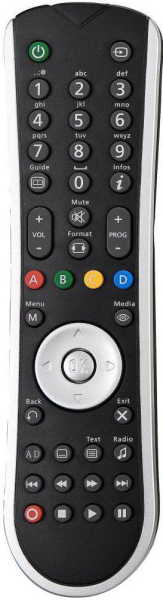 Replacement remote control for Sagemcom DTR94000-TA