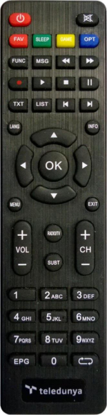 Replacement remote control for Digiquest DGQ800HD