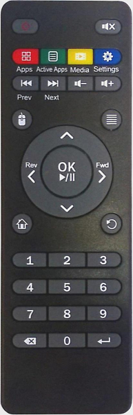 Replacement remote control for Kodi MBOX