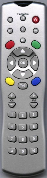 Erstatnings-fjernbetjening til  Technotrend TT-SCART TV S100
