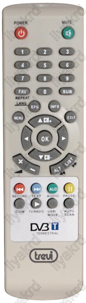Replacement remote control for Zodiac DZR40PVR-DTT