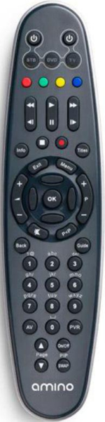 Replacement remote control for Amino A540PVR