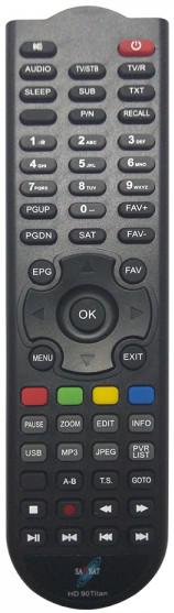 Replacement remote control for Easy-one T1USB PVR