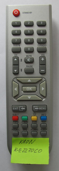 Replacement remote control for Kaon Media NA1000HD
