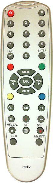 Replacement remote control for Eyetv DTT DELUXE ELGATO