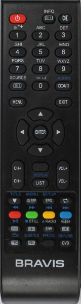 Replacement remote control for Bravis LED-32E2000