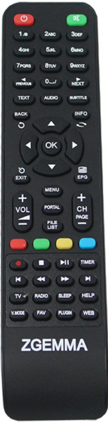 Replacement remote control for Zgemma STAR-S