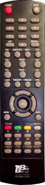 Replacement remote control for Best Buy EASY HOME TDT HD10